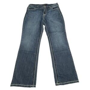 Nine West Jeans Embellished Bling Pockets Bootcut Women's Size 12